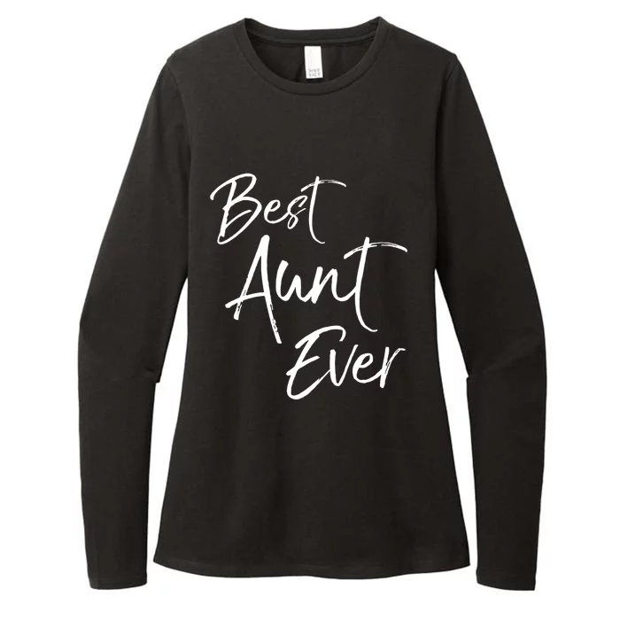 Cute Aunt Gift From Niece And Nephew Awesome Best Aunt Ever Funny Gift Womens CVC Long Sleeve Shirt