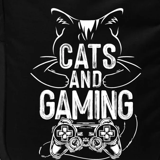 Cats And Gaming Funny For Gamer, Cat Lover, Cat Mom, Cat Dad Impact Tech Backpack