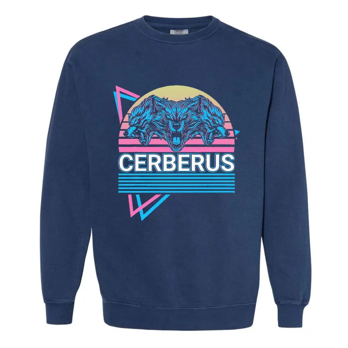 Cerberus Ancient Greek Mythology Retro Garment-Dyed Sweatshirt