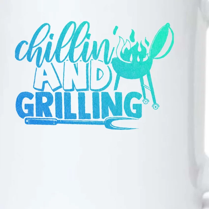 Chilling And Grilling Bbq Grill Master Barbecue Grilling Great Gift Black Color Changing Mug