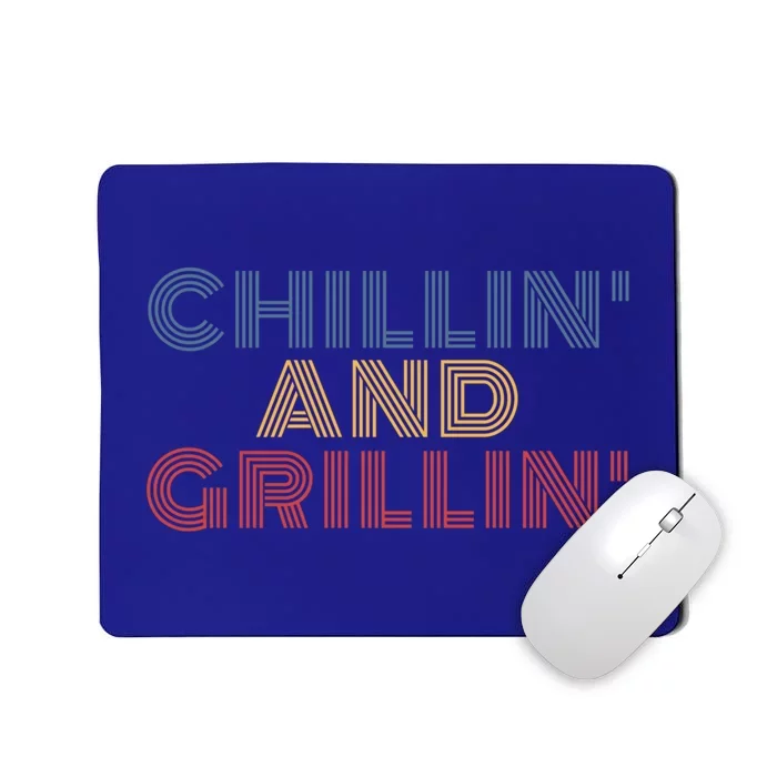 Chillin And Grillin Retro 70s Vintage Gift Mousepad