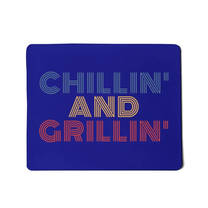 Chillin And Grillin Retro 70s Vintage Gift Mousepad