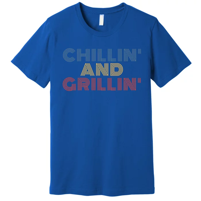 Chillin And Grillin Retro 70s Vintage Gift Premium T-Shirt