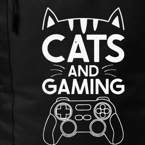 Cats And Gaming Funny Cat Lover Gaming Gift Gamer Daily Commute Backpack