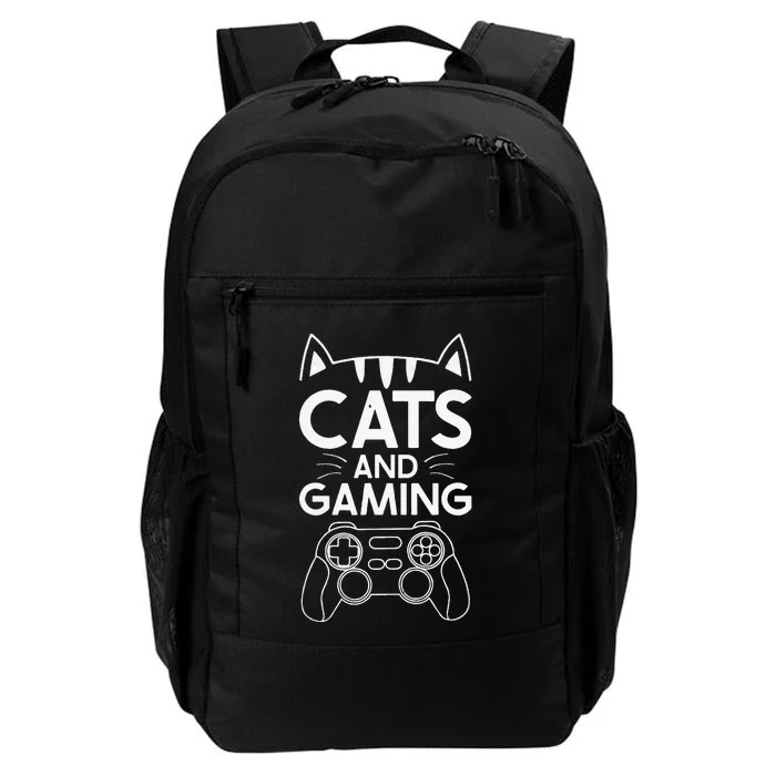 Cats And Gaming Funny Cat Lover Gaming Gift Gamer Daily Commute Backpack