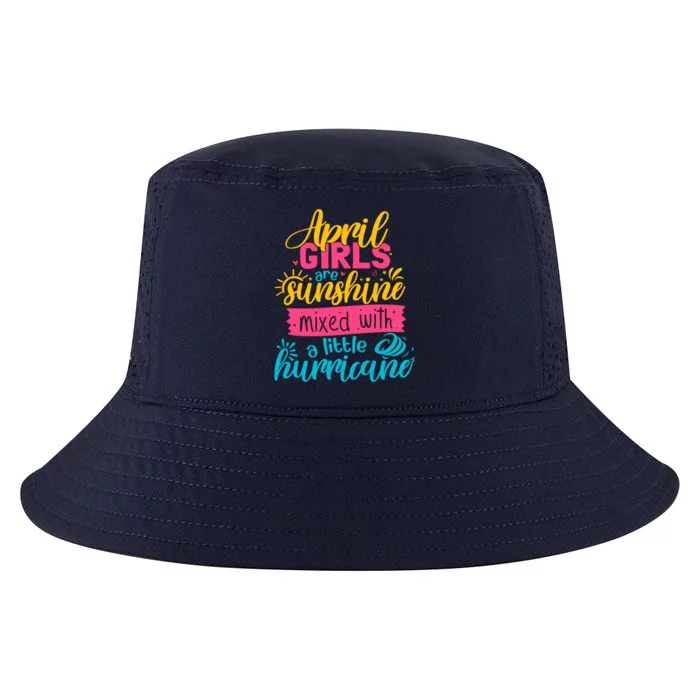 Classic April Girl Are Sunshine Mixed With Hurricane Great Gift Cool Comfort Performance Bucket Hat