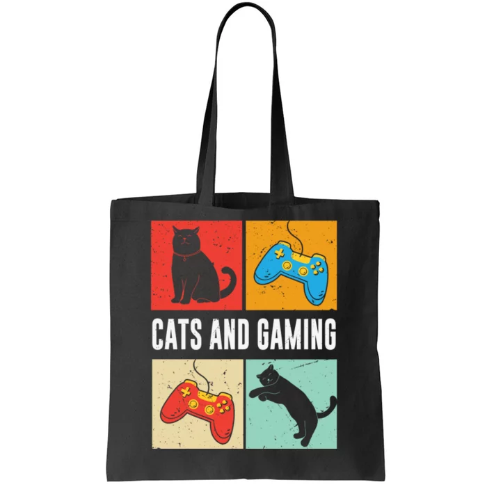 Cats And Gaming For The Cat Lover Gamer Video Game Player Tote Bag