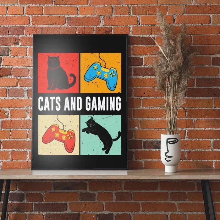 Cats And Gaming For The Cat Lover Gamer Video Game Player Poster