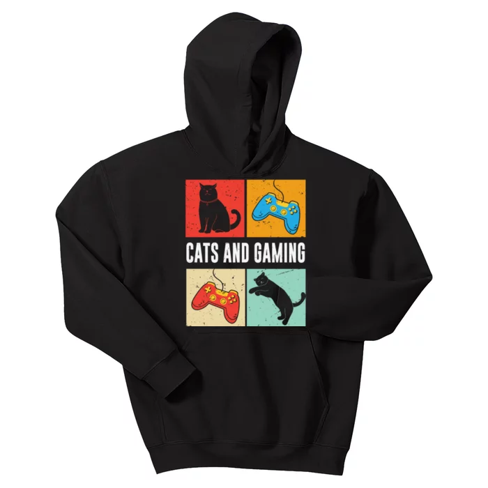 Cats And Gaming For The Cat Lover Gamer Video Game Player Kids Hoodie