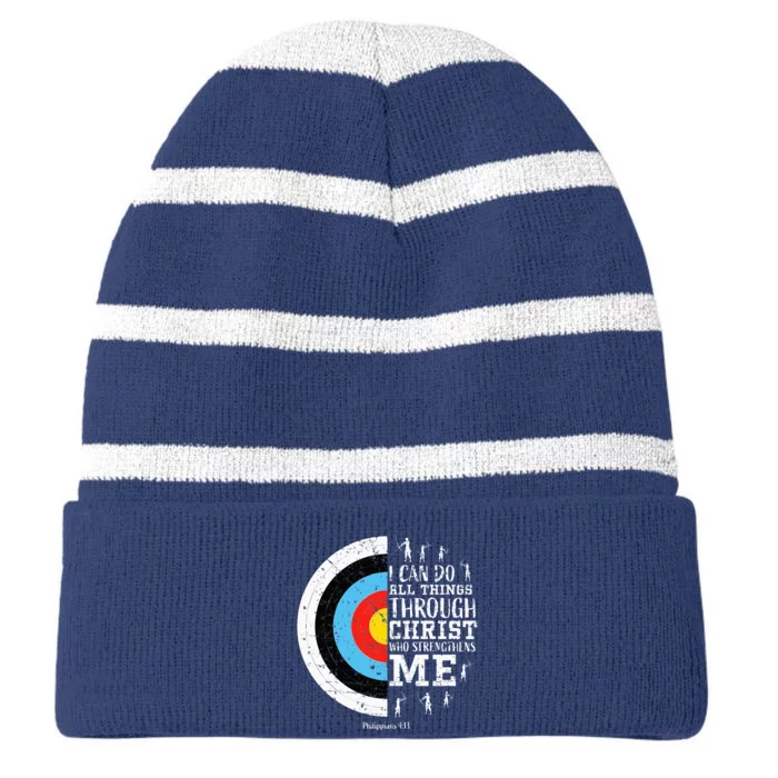 Cute Archery Gifts Striped Beanie with Solid Band