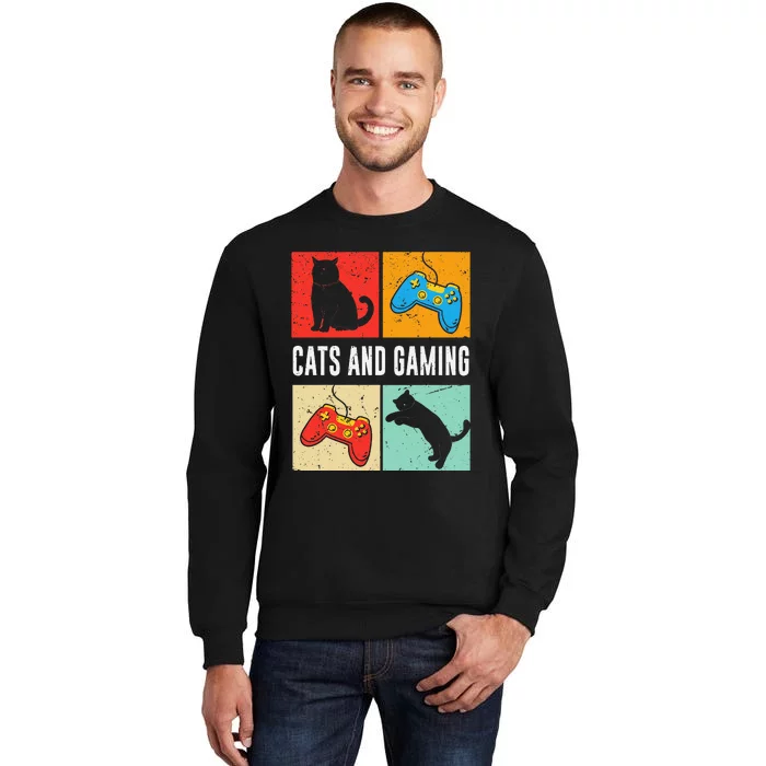 Cats And Gaming For The Cat Lover Gamer Video Game Player Sweatshirt