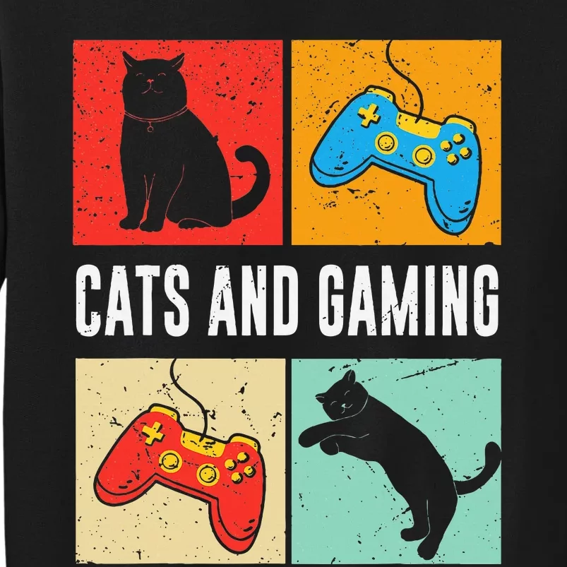 Cats And Gaming For The Cat Lover Gamer Video Game Player Sweatshirt