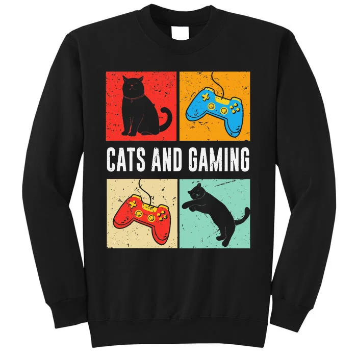 Cats And Gaming For The Cat Lover Gamer Video Game Player Sweatshirt