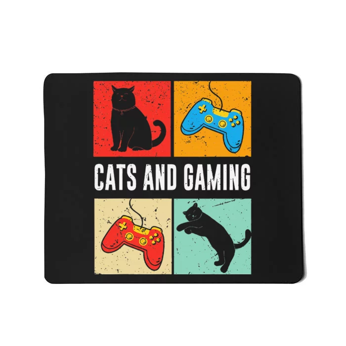 Cats And Gaming For The Cat Lover Gamer Video Game Player Mousepad