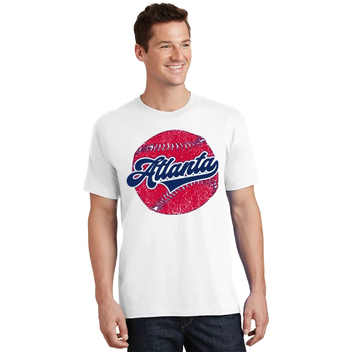 Classic Atlanta, Georgia Baseball Fan Retro Vintage T-Shirt