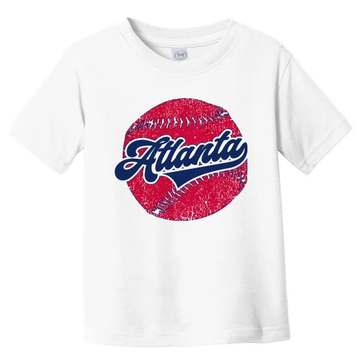 Classic Atlanta, Georgia Baseball Fan Retro Vintage Toddler T-Shirt