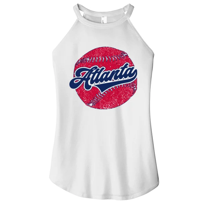 Classic Atlanta, Georgia Baseball Fan Retro Vintage Women’s Perfect Tri Rocker Tank