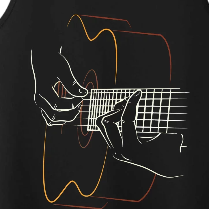 Cool Acoustic Guitar For Men Women Acoustic Guitar Player Performance Tank