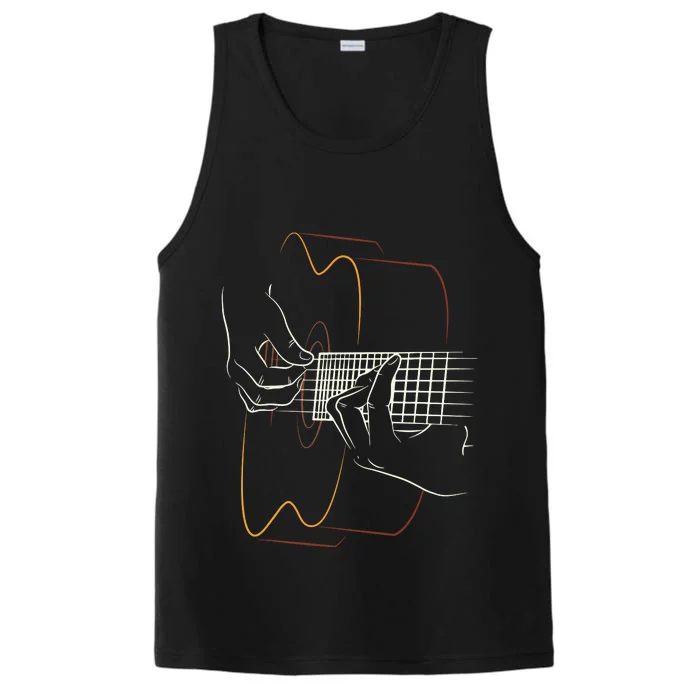 Cool Acoustic Guitar For Men Women Acoustic Guitar Player Performance Tank