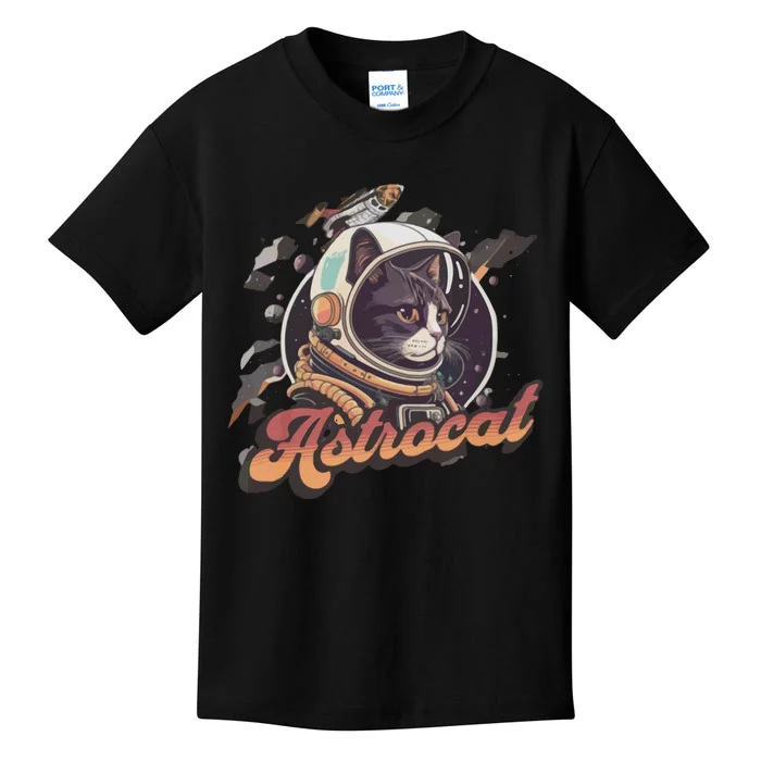 Cat Astrocat Gift For Loved One Kids T-Shirt