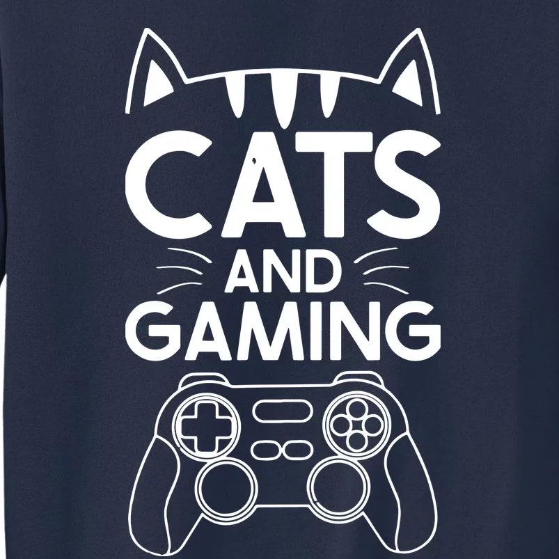 Cats And Gaming Funny Cat Lover Gaming Gift Gamer Sweatshirt