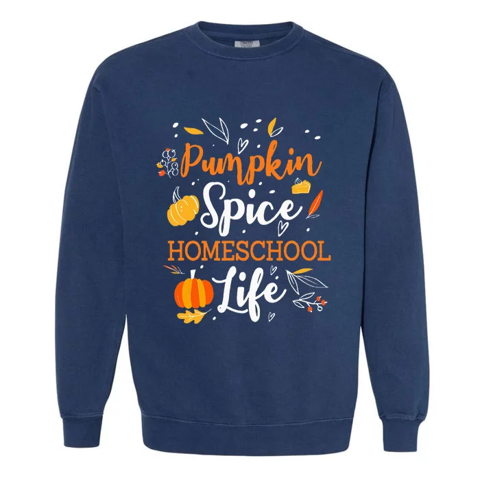 Cozy Autumn Homeschool Essentials Pumpkin Spice Allspice Halloween Garment-Dyed Sweatshirt