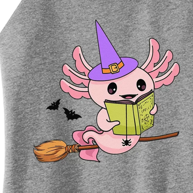 Cute Axolotl Halloween Axolotl Witch Casting Spells Women’s Perfect Tri Rocker Tank