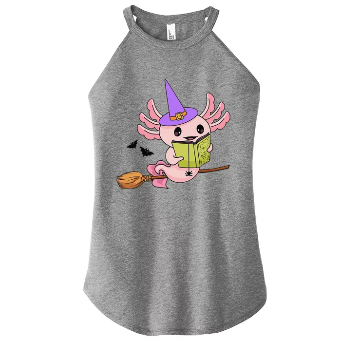 Cute Axolotl Halloween Axolotl Witch Casting Spells Women’s Perfect Tri Rocker Tank