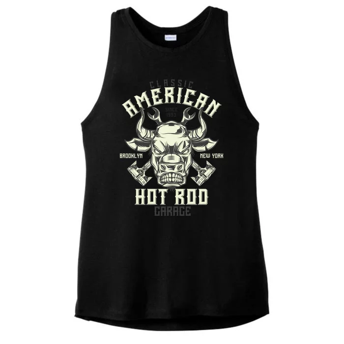 Classic American Hot Rod Ladies Tri-Blend Wicking Tank