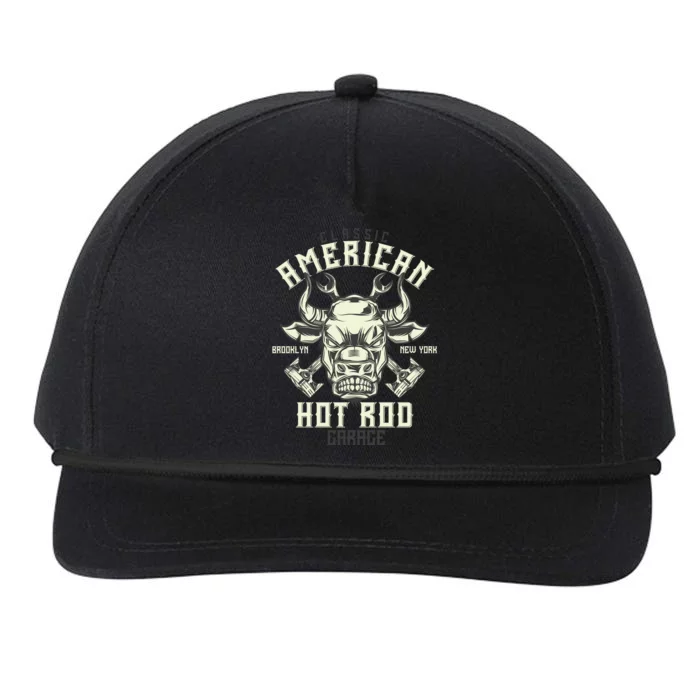 Classic American Hot Rod Snapback Five-Panel Rope Hat