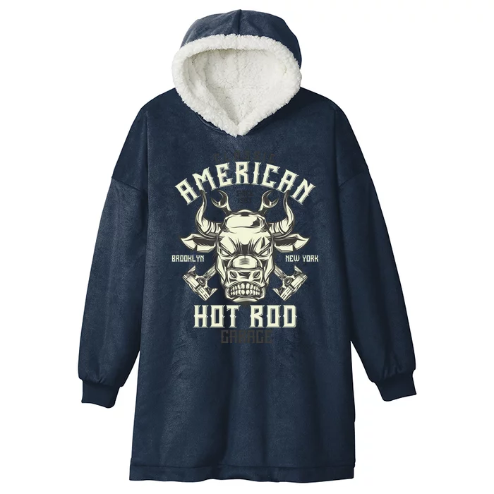 Classic American Hot Rod Hooded Wearable Blanket