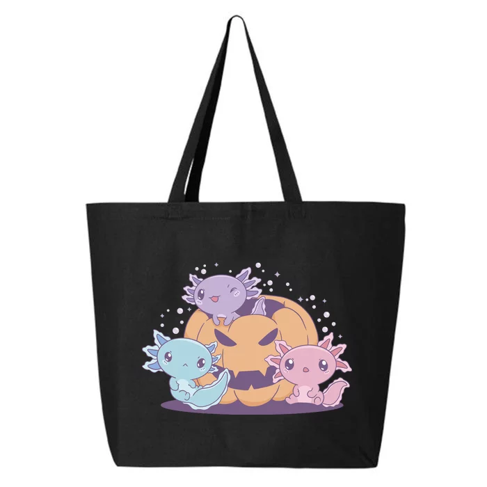 Cute Axolotl Halloween Pumpkin 25L Jumbo Tote