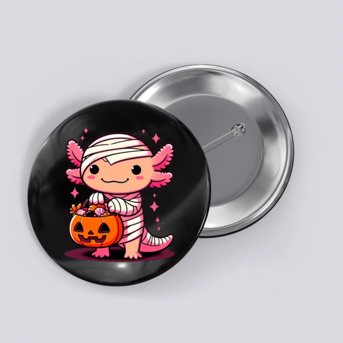 Cute Axolotl Halloween Costume Button