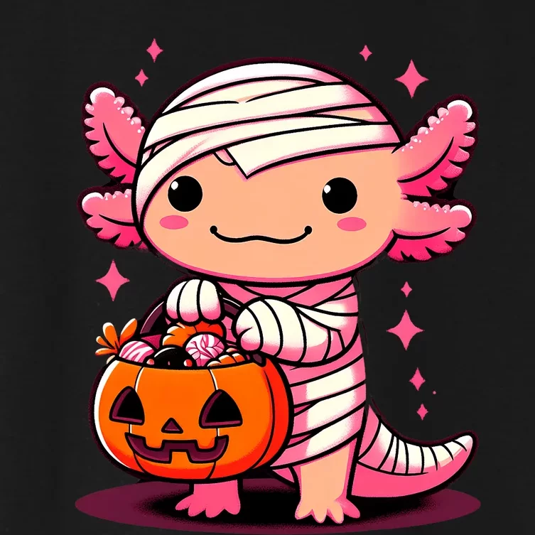 Cute Axolotl Halloween Costume Women's Crop Top Tee