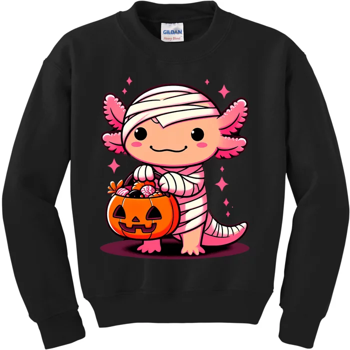 Cute Axolotl Halloween Costume Kids Sweatshirt