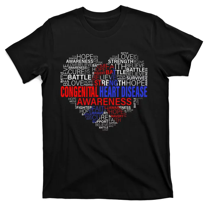 CHD Awareness Heart Disease Fighting Hope Support Warrior T-Shirt