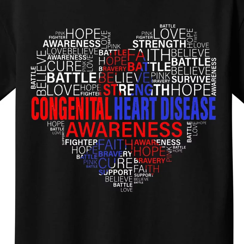 CHD Awareness Heart Disease Fighting Hope Support Warrior Kids T-Shirt