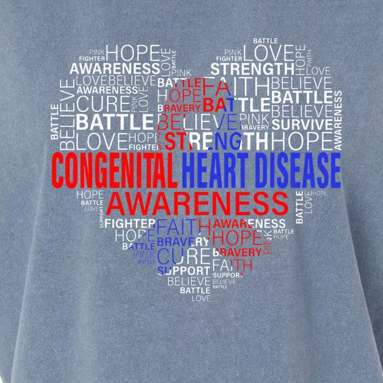 CHD Awareness Heart Disease Fighting Hope Support Warrior Garment-Dyed Women's Muscle Tee