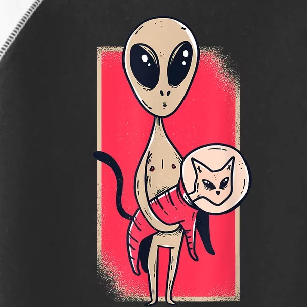 Cute Alien Holding A Pet Cat Toddler Fine Jersey T-Shirt