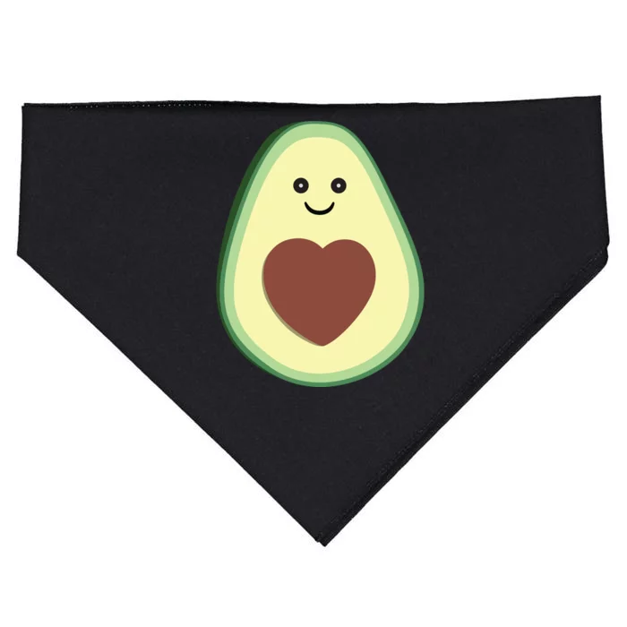 Cute Avocado Heart Love USA-Made Doggie Bandana