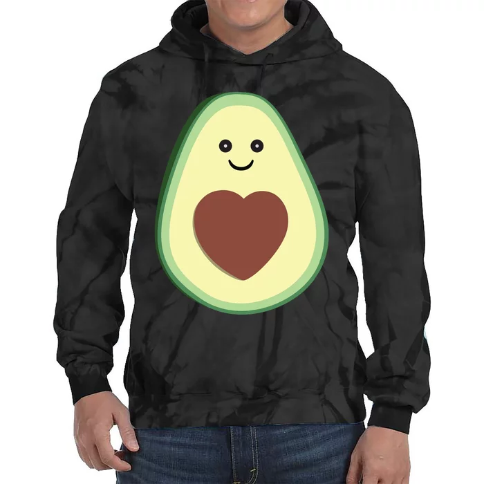 Cute Avocado Heart Love Tie Dye Hoodie