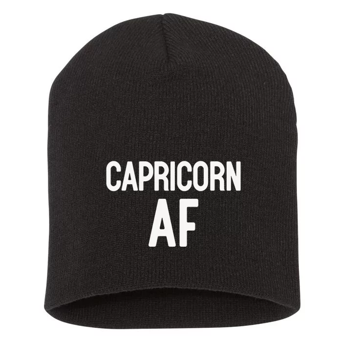 Capricorn AF Horoscope Astrological Sign Short Acrylic Beanie