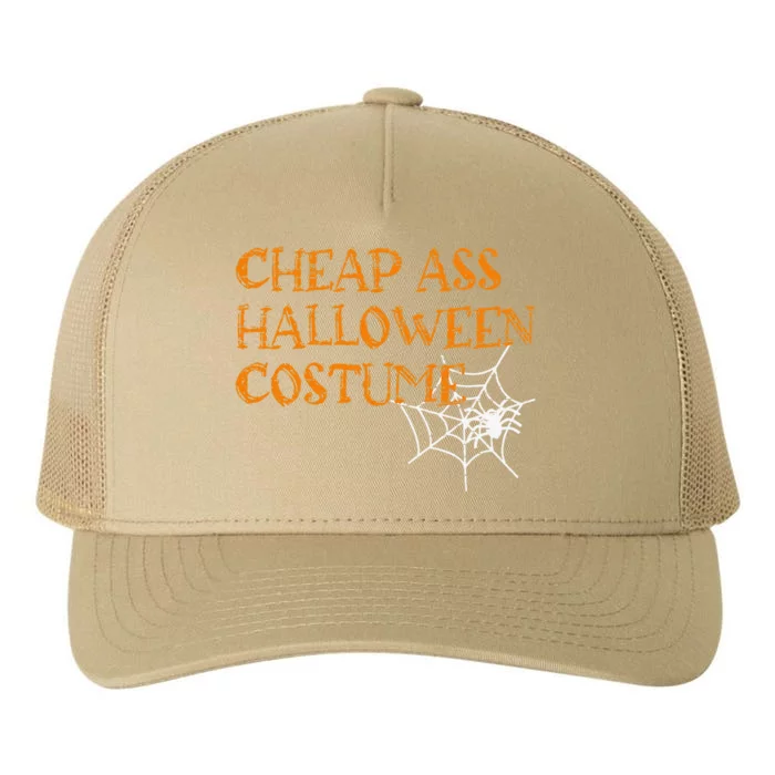 Cheap Ass Halloween Costume Web Spooky Trick Or Treat Design Yupoong Adult 5-Panel Trucker Hat