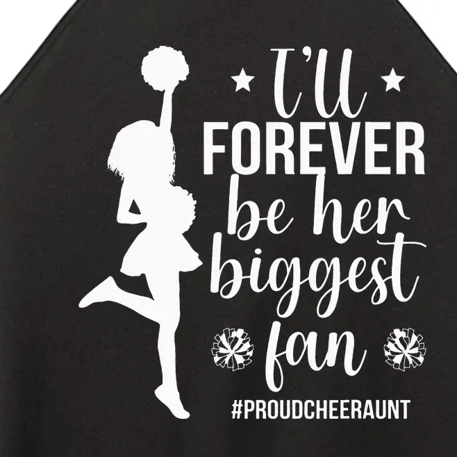 Cheerleading Auntie Her Biggest Fan Cheer Aunt Women’s Perfect Tri Rocker Tank