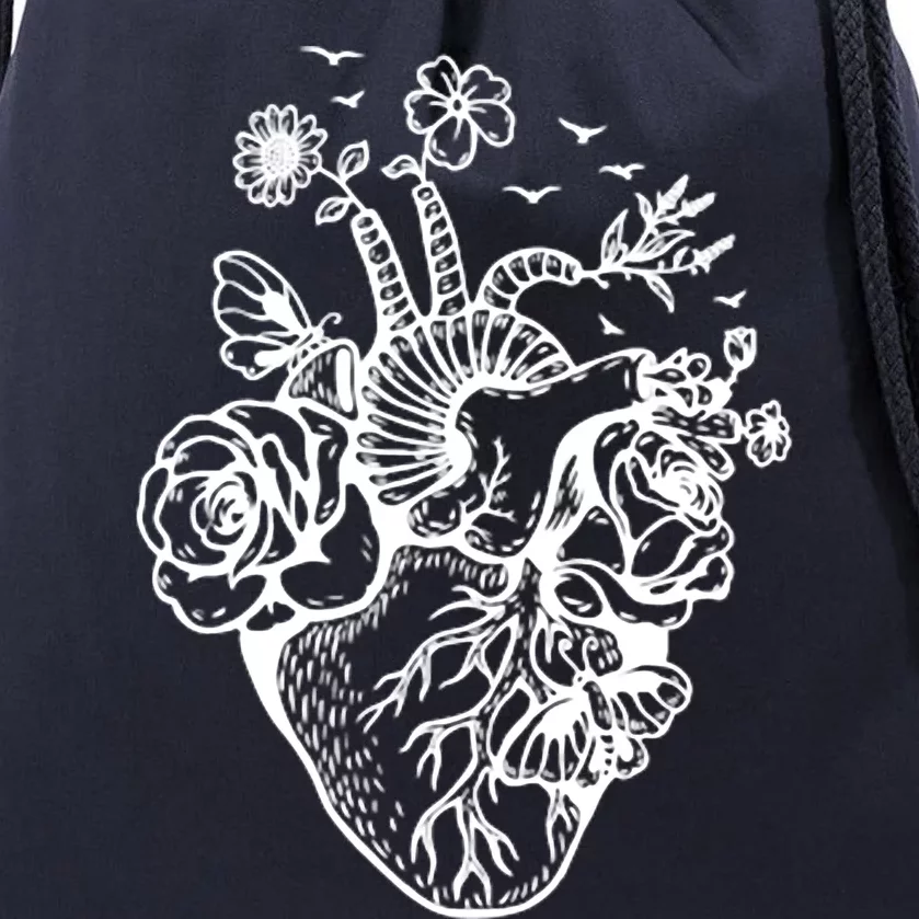 Cute Anatomical Heart Cardiac Nurse Student Gift Drawstring Bag