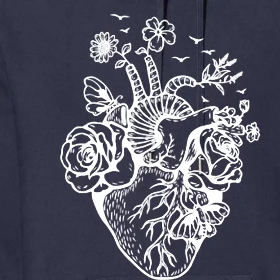 Cute Anatomical Heart Cardiac Nurse Student Gift Premium Hoodie