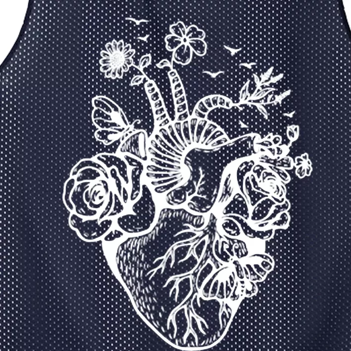 Cute Anatomical Heart Cardiac Nurse Student Gift Mesh Reversible Basketball Jersey Tank