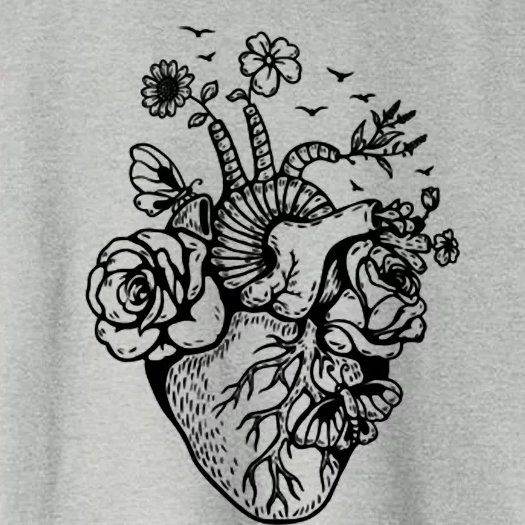 Cute Anatomical Heart Cardiac Nurse Student Gift Women's Crop Top Tee