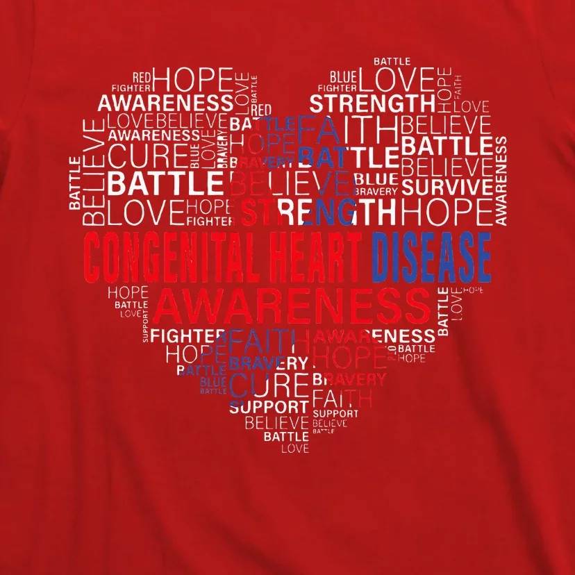 CHD Awareness Heart Disease Fighting Hope Support Warrior T-Shirt