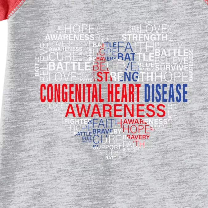 CHD Awareness Heart Disease Fighting Hope Support Warrior Infant Baby Jersey Bodysuit